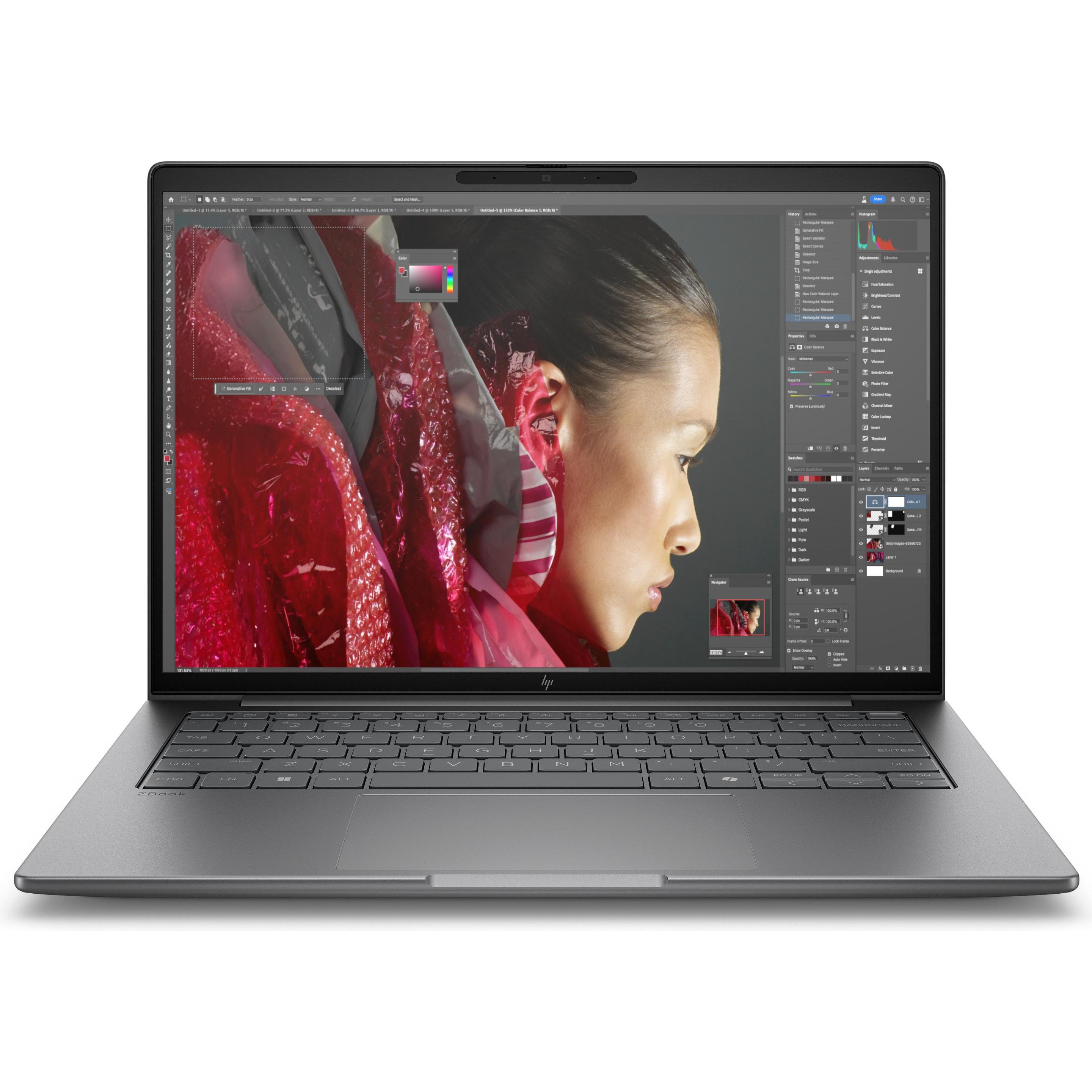 HP ZBook 8 G1i (14", 1000 GB, 64 GB, DE, Intel Core Ultra 9 285H), Notebook, Silber