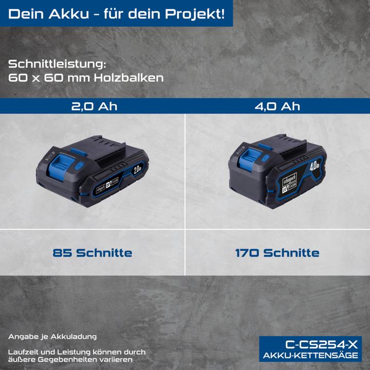 Produktbild Scheppach C-CS254-X (Akku Kettensäge)