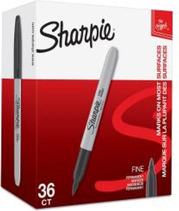 Sharpie Fein Rundspitze (Grau, Schwarz, 0.90 mm, 36 x)