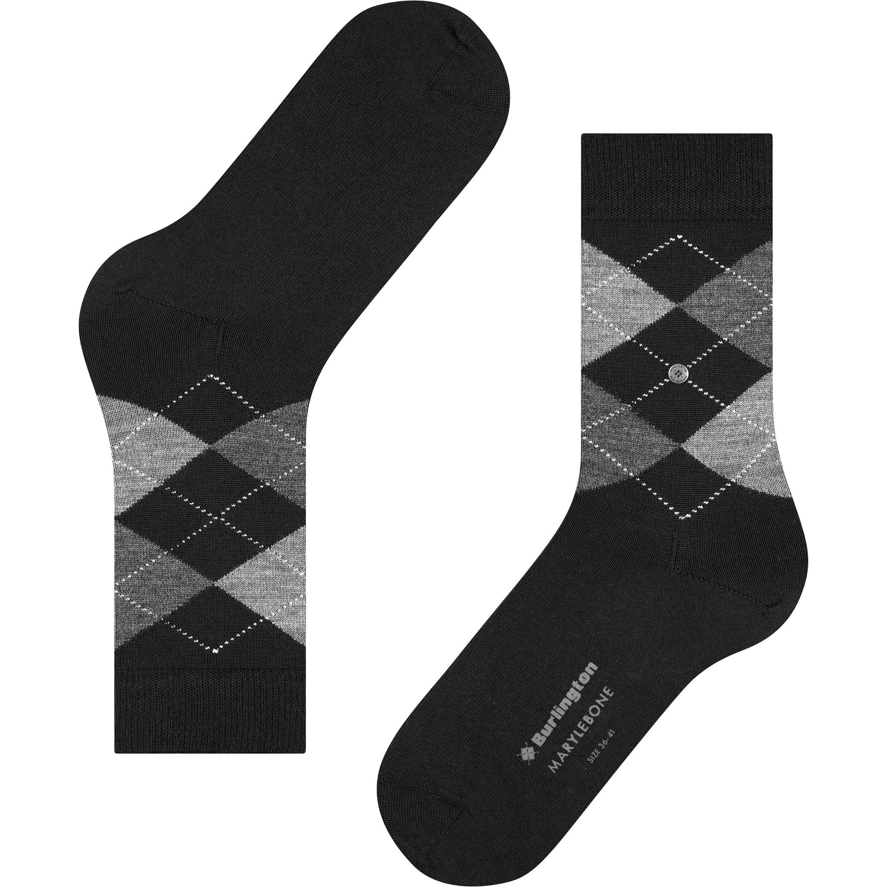 Thumbnail - Burlington, Damen, Socken, Marylebone SO, Schwarz, (Einzelpack, 36 - 41)