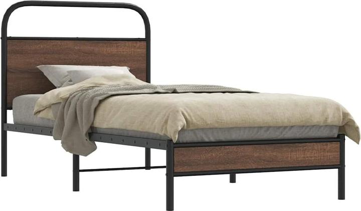 Image du produit VidaXL Cadre de lit sans matelas 120x200 cm brun imitation chêne (120 x 200 cm)