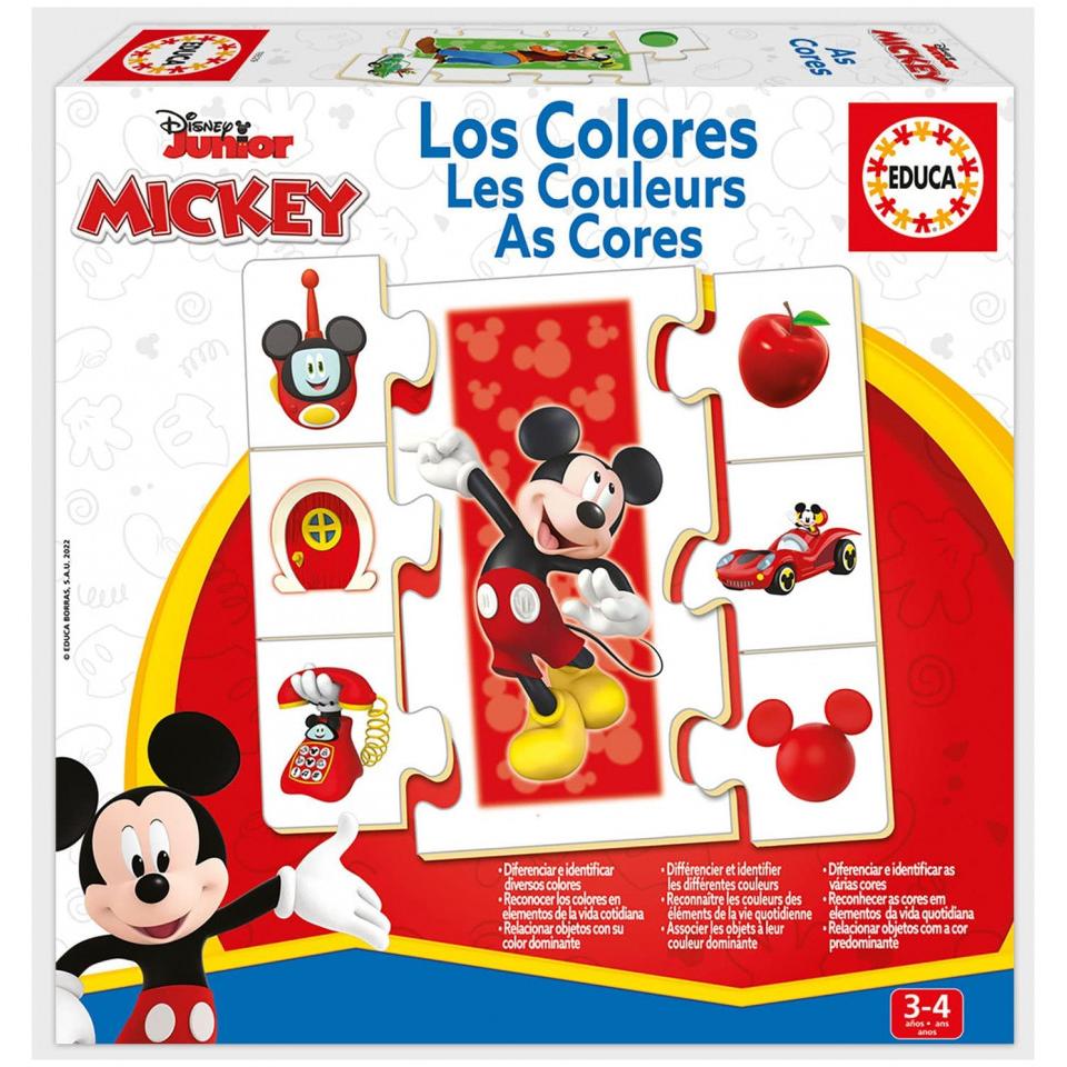 Educa 19329 Educational Puzzle Learn Colors with Mickey from 3+ Years (Portugiesisch, Französisch)