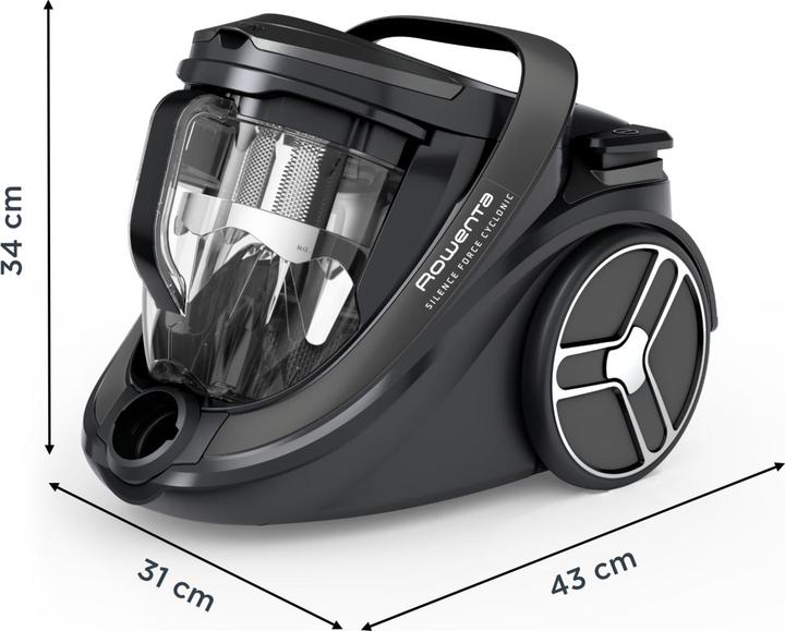 Actual product image Rowenta Silence Force Cyclonic Effitech Parquet Bagless Vacuum Cleaner (RO7935)