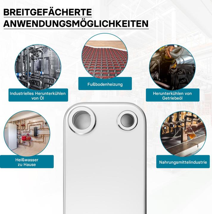 Actual product image Wiltec Hrale Stainless Steel Heat Exchanger 40 Plates max. 165 kW Plate Heat Exchanger