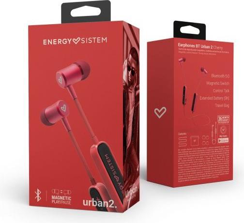 Actual product image Energy Sistem BT Urban 2 Headphones Wireless In Ear Music Bluetooth Cherry (9 h, Wireless)