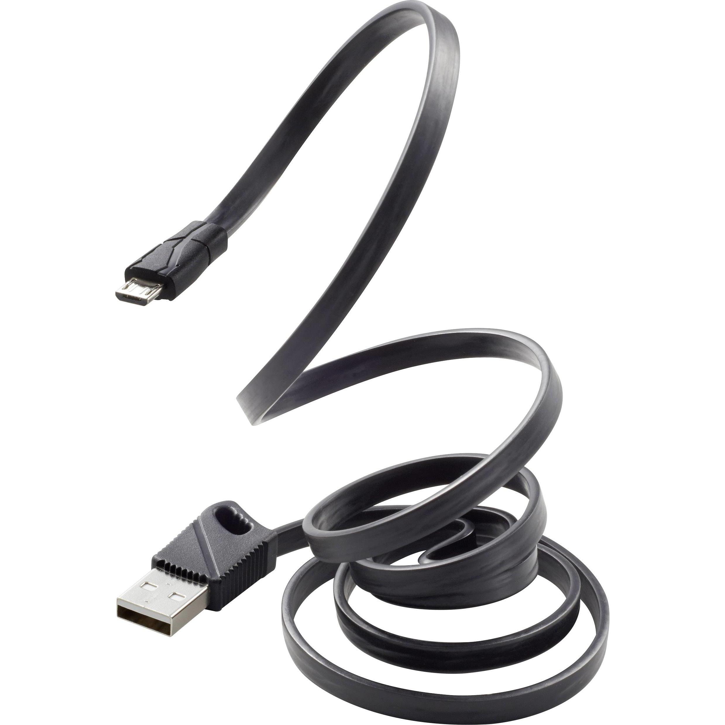 Renkforce Shape Memory Micro-USB Ladekabel (1 m, USB 2.0), USB Kabel
