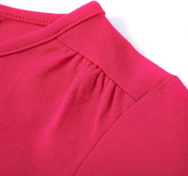 Immagine prodotto VidaXL Camicia a maniche lunghe per bambini rosa brillante 128,Materiale: 95 % cotone (128)