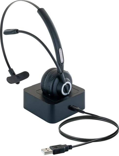 Actual product image Schwaiger Mono Bluetooth Headset with Charging Cradle (Wireless, Micro USB-B)