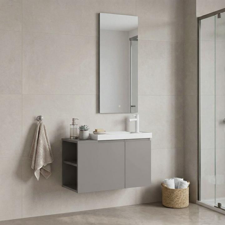 Produktbild Homitis Perla 80 Bathroom Cabinet With Sink & Mirror Set (2 Pieces)