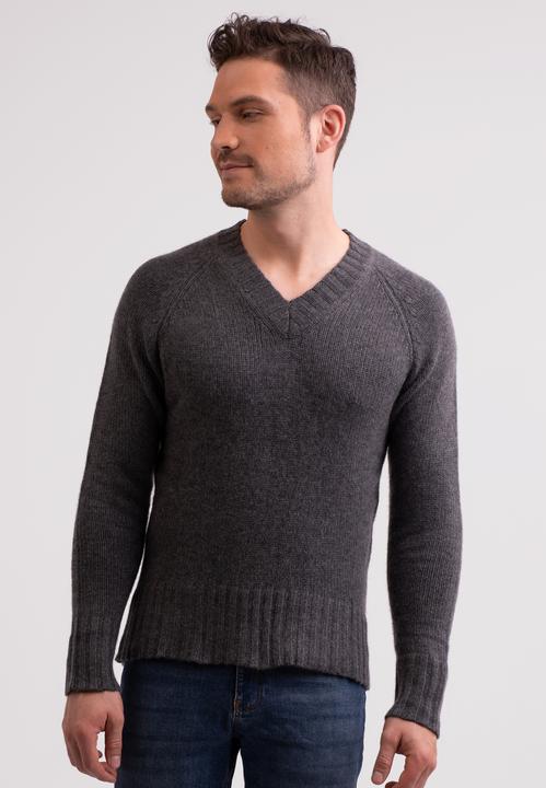 Actual product image Cash-Mere Recycelter Kaschmir V-Ausschnitt Pullover (S)