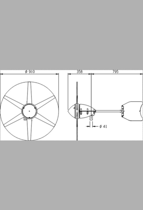 Actual product image Rutland FM910-4 24V (Solar cable)