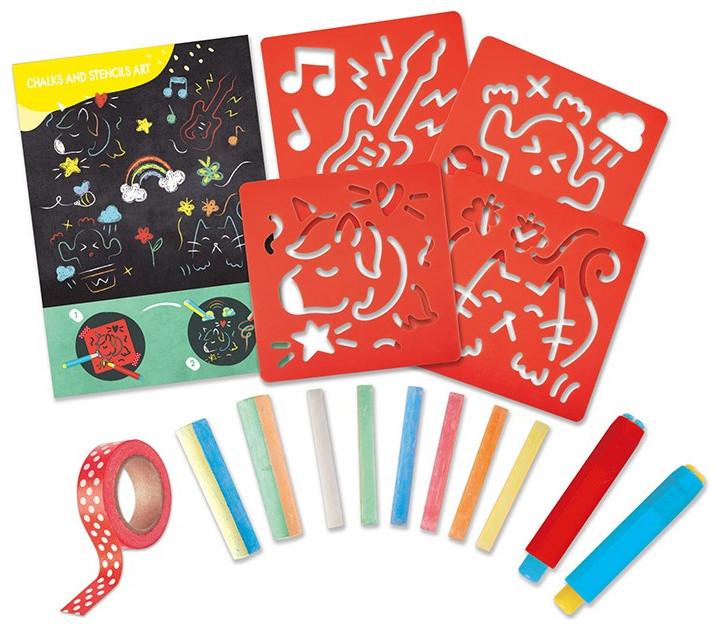 Actual product image Hape Chalk art with stencil