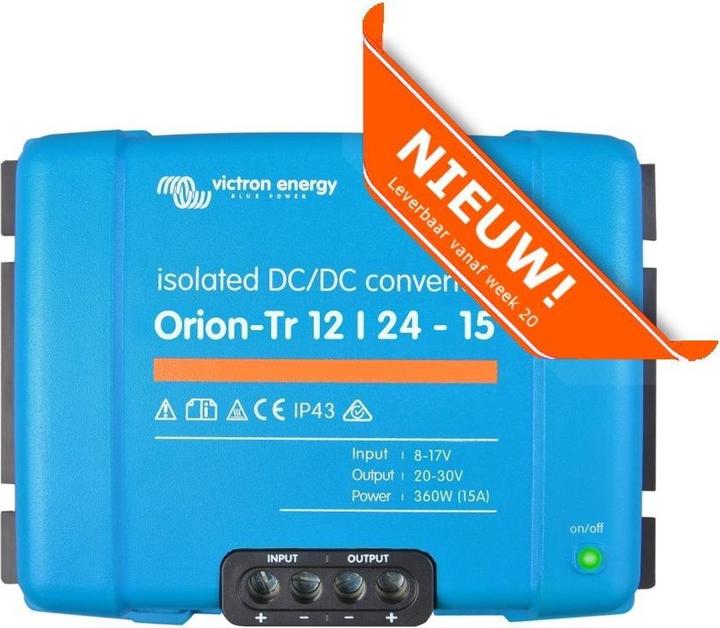 Actual product image Victron Energy Orion-Tr 12/24-15 360W DC-DC Voltage Converter isolated