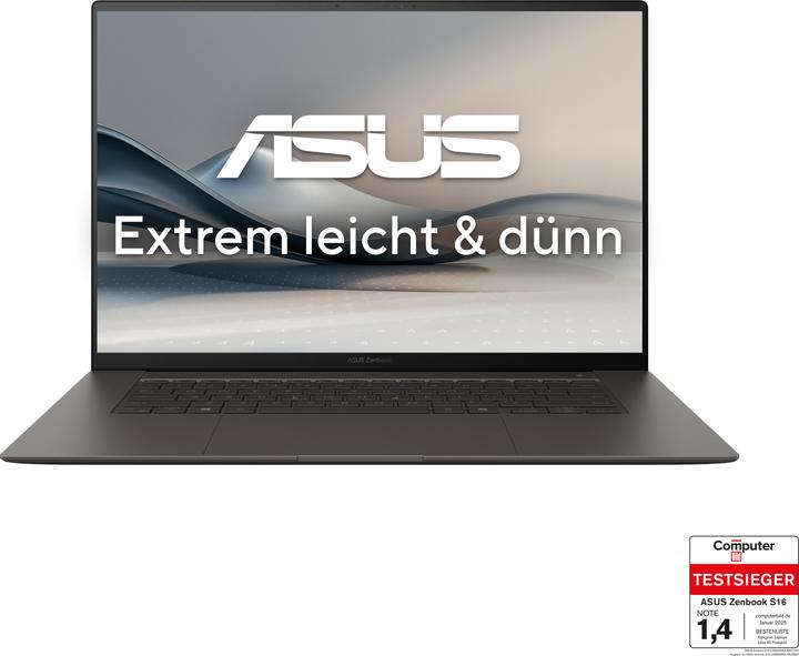 Produktbild ASUS Zenbook S 16 (16", 1000 GB, 32 GB, DE, AMD Ryzen AI 9 HX 370)