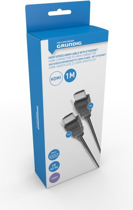 Produktbild Grundig Cable HDMI with Ethernet 1m BL (1 m)
