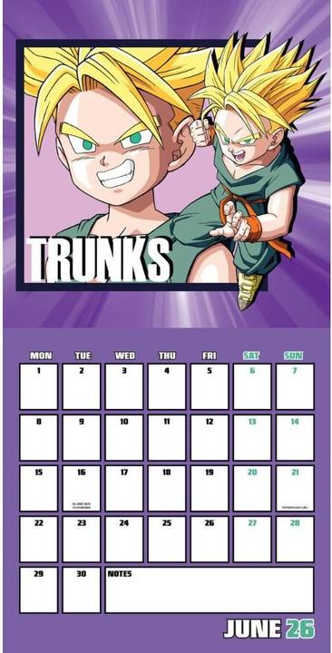Image du produit Dragon Ball Z - Calendrier mural motif/style Carré