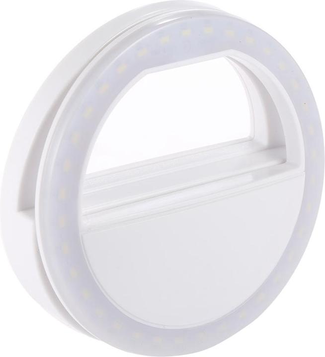 PhoneLook Anneau LED selfie universel Beauty Star-Light 3 niveaux de luminosité / batterie rechargeable