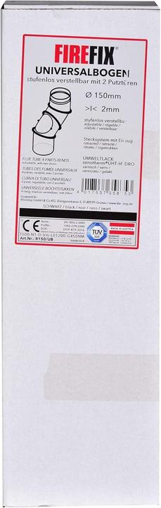 Actual product image FireFix Universal Stove Pipe Elbow