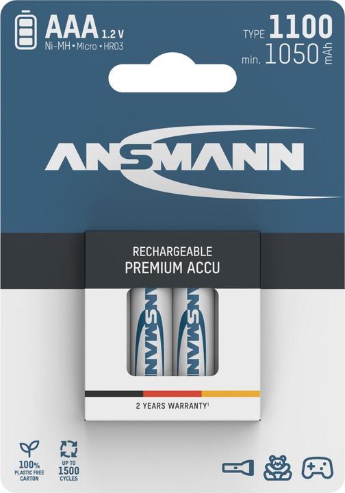 Actual product image Ansmann Type 1100 (4 pcs., AAA / LR03 / Micro / R03 / AM4 / MN2400 / KR03, 1050 mAh)
