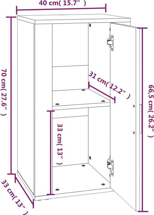 Immagine prodotto vidaXL Amias (40 x 33 x 70 cm)