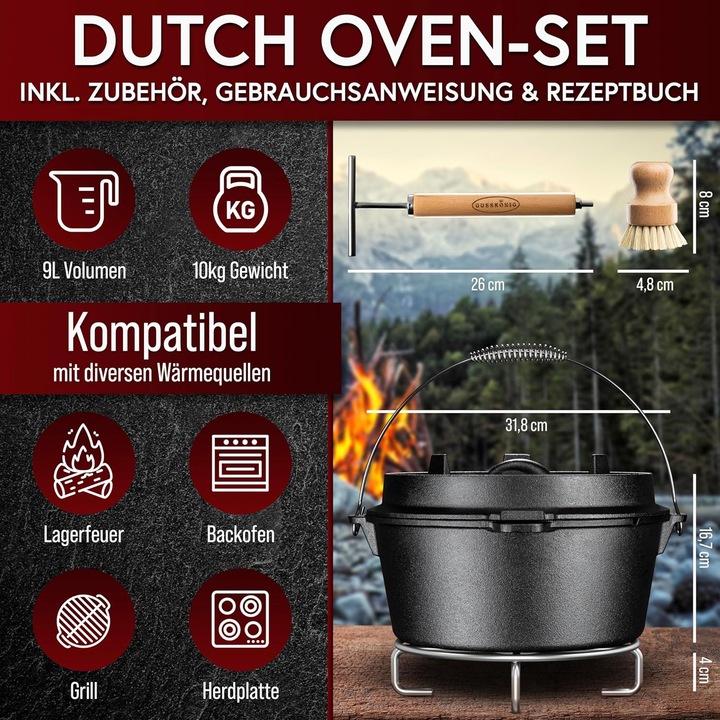 Actual product image Gusskönig Dutch Oven Set