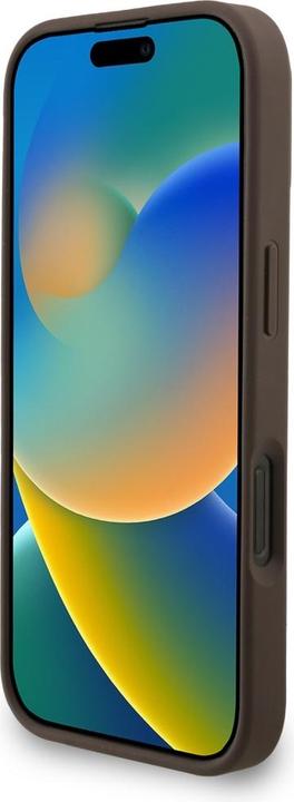 Produktbild Guess PU 4G Metal Logo Strap Back Cover für iPhone 16 Pro Max Braun (Apple iPhone 16 Pro Max)