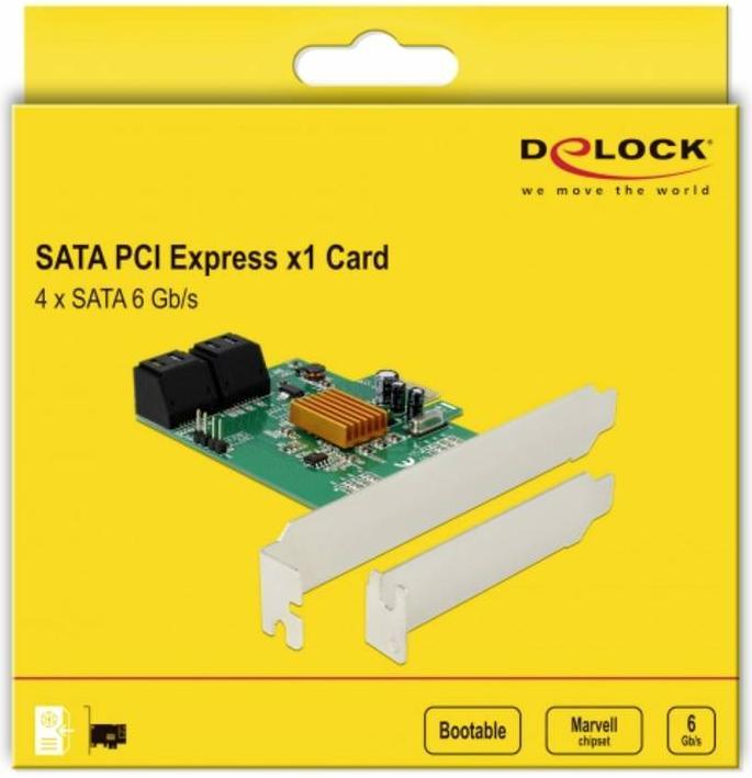 Produktbild Delock 4 Port SATA PCI Express Karte 90382