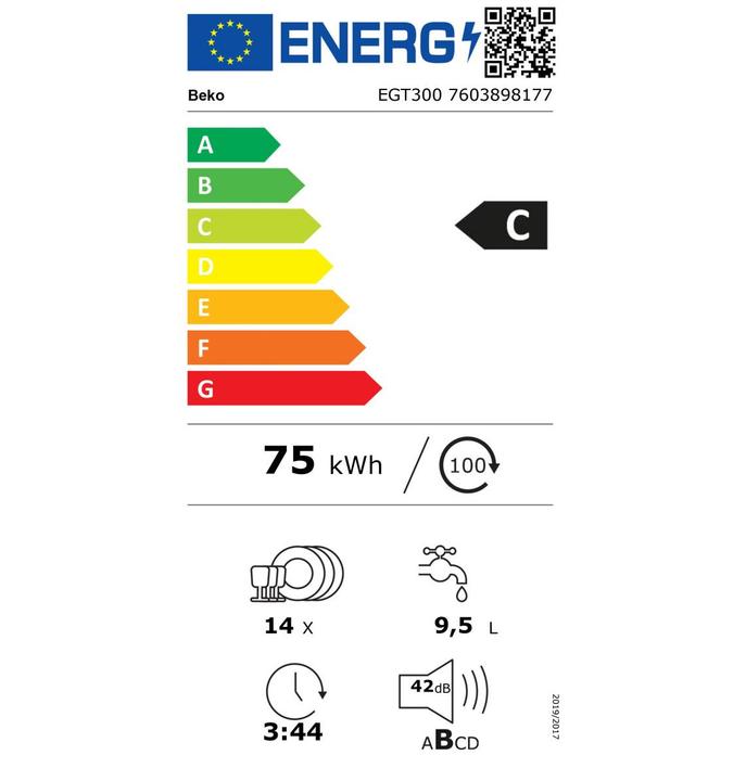 Label énergétique Beko EGT300