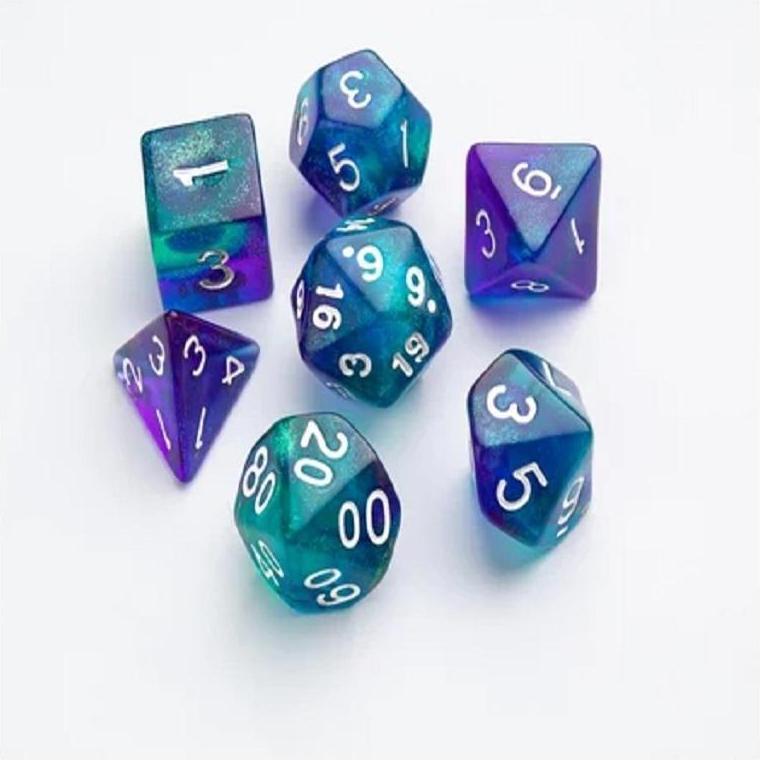 Thumbnail - Gamegenic Set de 7 Dés Jdr - Galaxy Series : Neptune