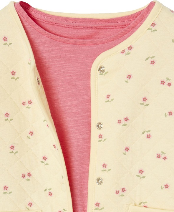Produktbild Vertbaudet Mädchen-Set: Geblümte Jacke mit Steppnähten & Kleid (98)