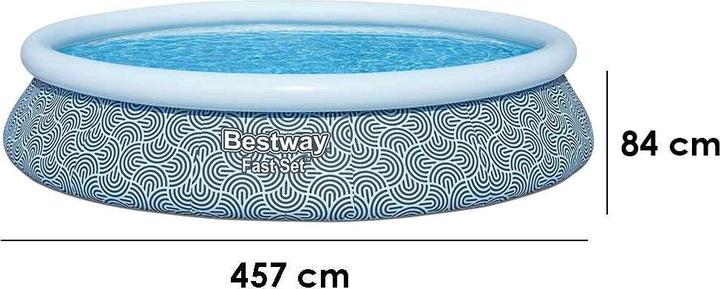 Actual product image Bestway Fast Set Aufblasbarer Pool und Filterpumpe 29 W (457 x 84 cm)