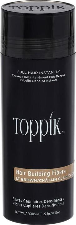 Toppik Hair Fibers Light Brown Natural Keratin Fibers for Fuller Looking Hair 27.5g - Single Pack (Lotion pour le corps)