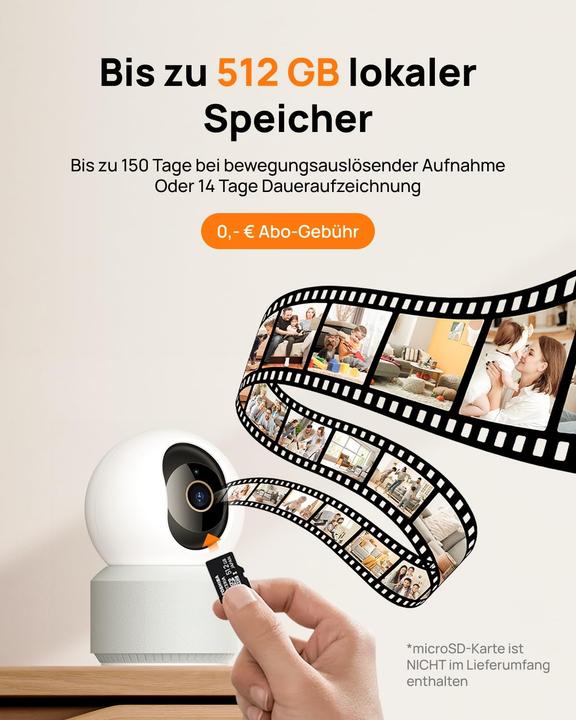 Actual product image Anona 4K UHD Indoor-Überwachungskamera-Set HM1010, 4er-Pack (3840 x 2160 pixels)