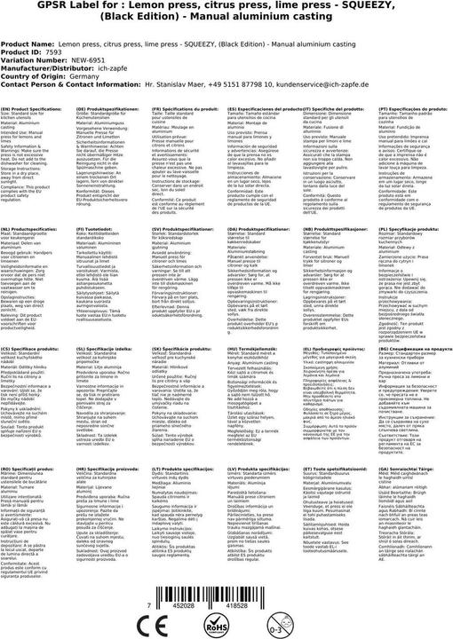 Produktbild Ich-zapfe SQUEEZY - Limetten- und Zitronenpresse