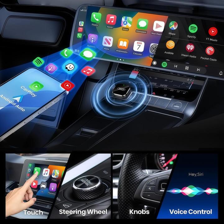 Produktbild xO Wireless Carplay / Android Auto Adapter CZ026 mini, fur iPhone / Android Series, Black