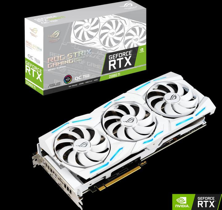 Actual product image ASUS GeForce RTX 2080 Ti ROG Strix O11G White Gaming (11 GB)
