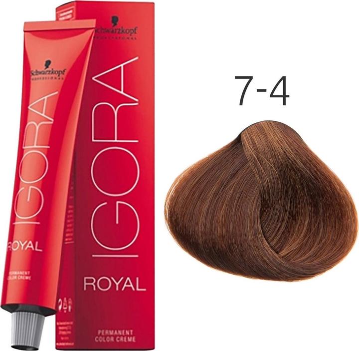 Produktbild Schwarzkopf Professional Igora Royal (7-4 Mittelblond Beige)