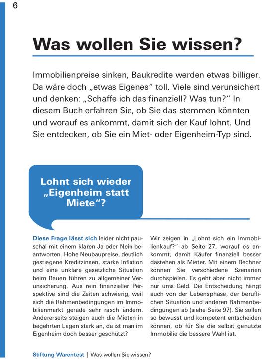 Produktbild Mieten oder kaufen? (Deutsch, Stiftung Warentest, 2024)