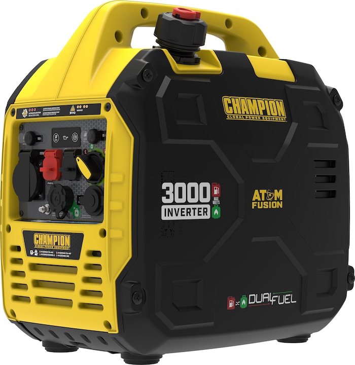 Produktbild Champion Power Equipment 3000-Watt-Wechselrichter-Generator Dual Fuel LPG/Benzin "The Atom Fusion" (2800 W, 0.58 l)