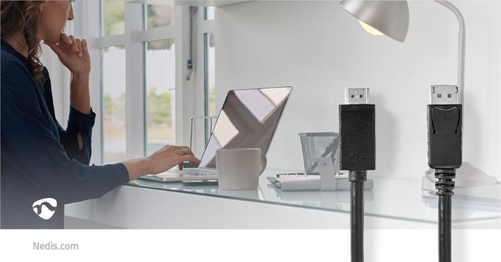 Actual product image Nedis CCGB37100BK20 - DisplayPort - HDMI cable | DisplayPort Zástrčka - HDMI conector |4K@30Hz|2 m| (2 m)