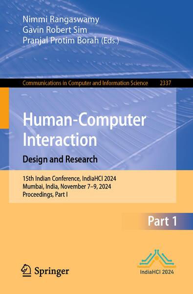 Produktbild Human-Computer Interaction. Design and Research (Englisch, Gavin Robert Sim, Nimmi Rangaswamy, Pranjal Protim Borah, 2025)