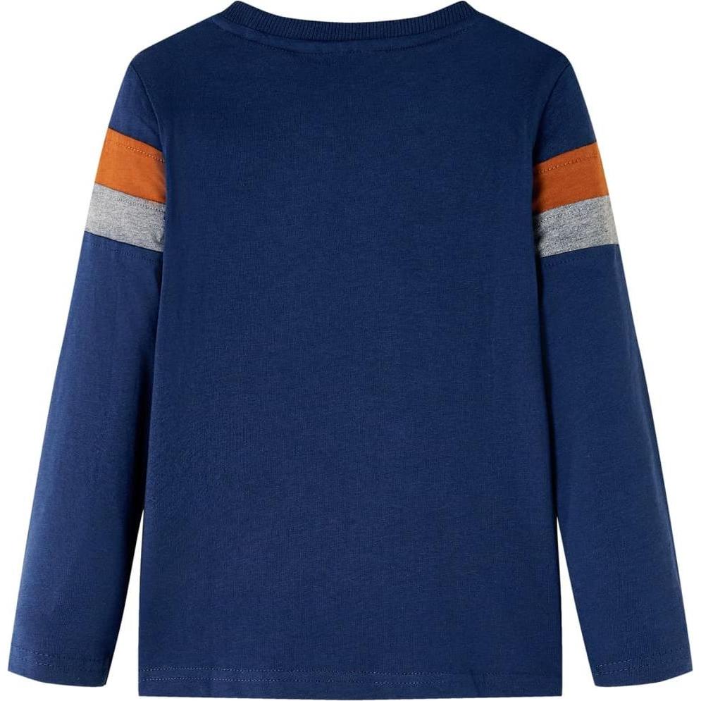 Thumbnail - VidaXL, Jungen, Shirt, Kinder-Langarmshirt Marineblau 92,Material: 100, Blau, (92)