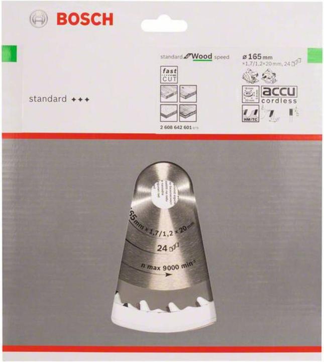 Produktbild Bosch Professional Zubehör PRO Wood Kreissägeblatt, 165 x 1.7 x 20 mm