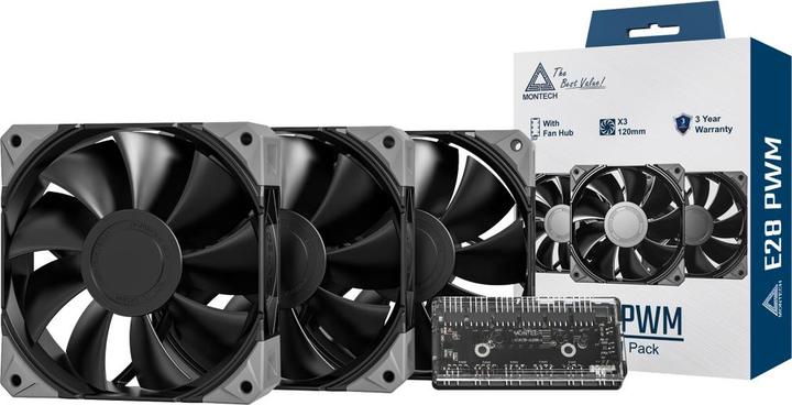 Actual product image Montech E28 PWM (120 mm, 3x)