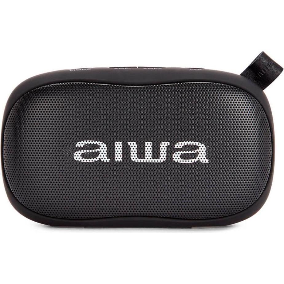 Aiwa BS-110BK Bluetooth-Lautsprecher (2 h, Akkubetrieb), Bluetooth Lautsprecher, Schwarz, Blau