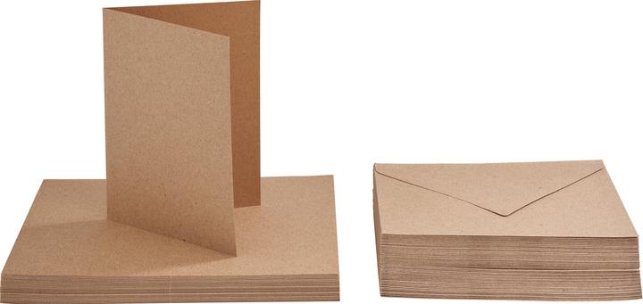 VBS XXL double cards with envelopes "Kraft paper" (50 pcs.)