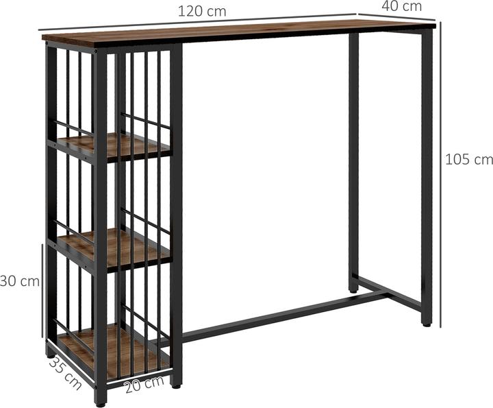Image du produit Homcom Table de bar (40 x 120 x 105 cm)