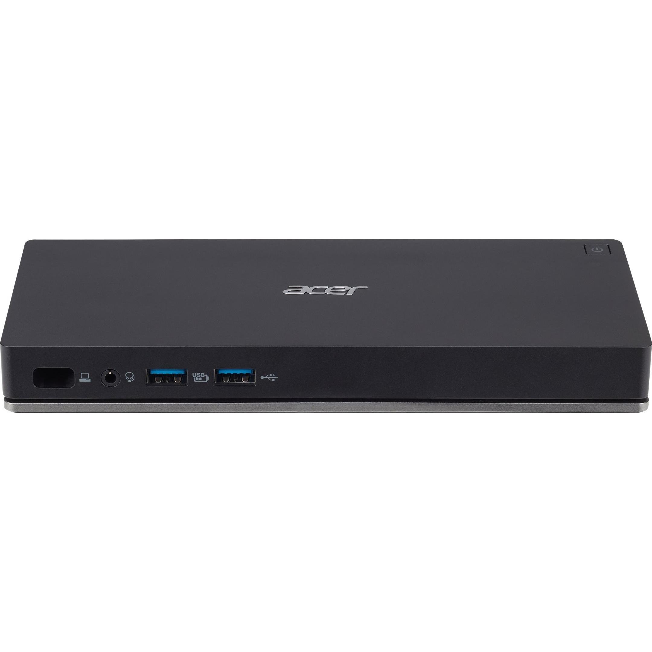 Acer USB Typ-C Dock II (USB-C), Dockingstation + USB Hub, Schwarz