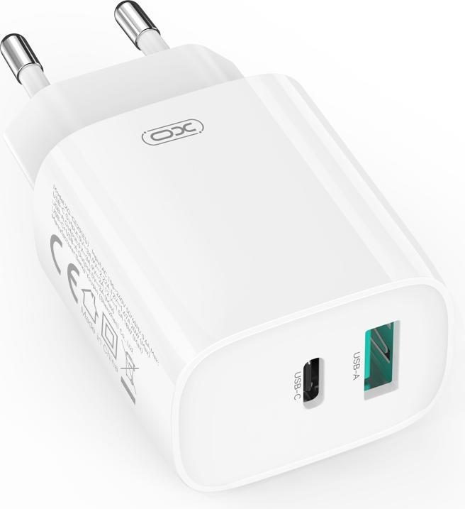 Produktbild xO Wandladegerät CE29 PD 20W 1x USB-C 1x USB weiss (20 W, 2 Ports)