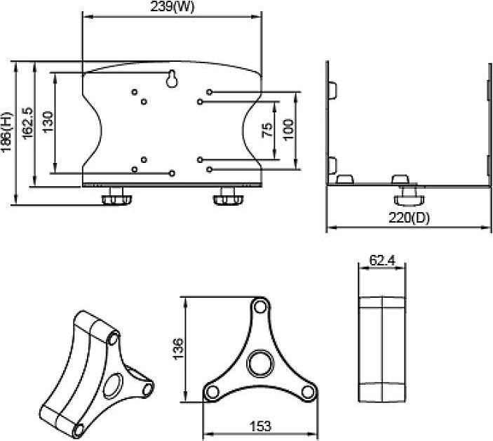 Immagine prodotto Multibrackets M Supporto per PC - beslag - f